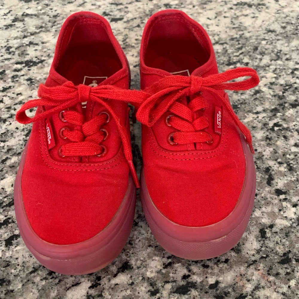 Vans Authentic Translucent Skate Shoe - Red Monochrome